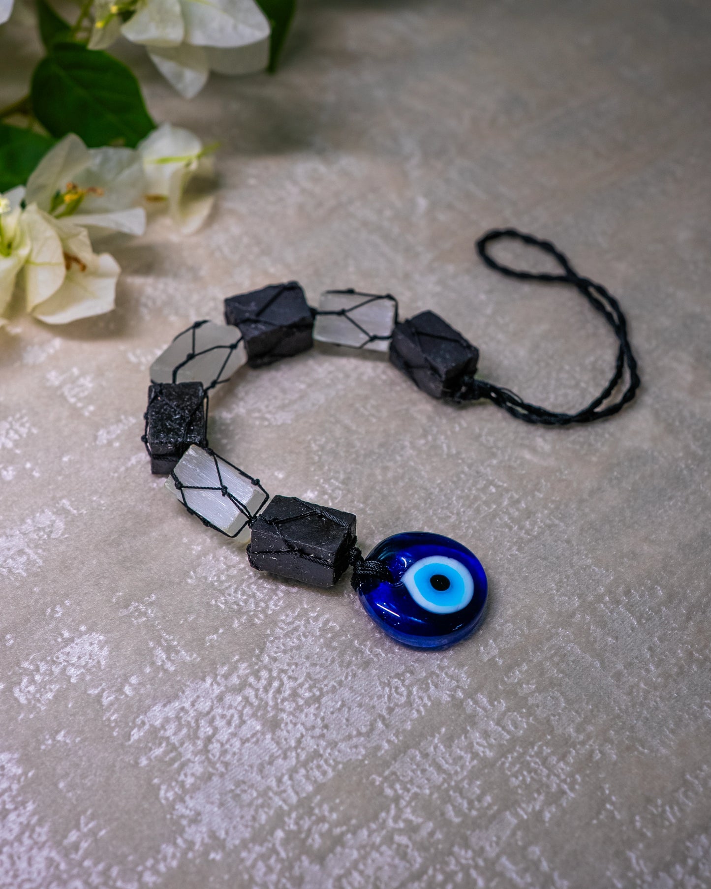Evil Eye Protector (with blocks of Selenite and black tourmaline) | Buy