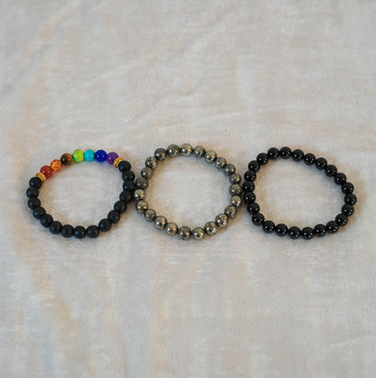 Pyrite bracelet combo