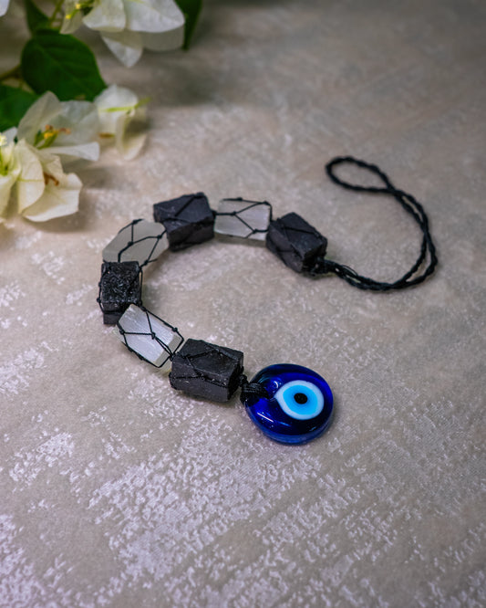 Evil Eye Protector (with blocks of Selenite and black tourmaline) | Buy