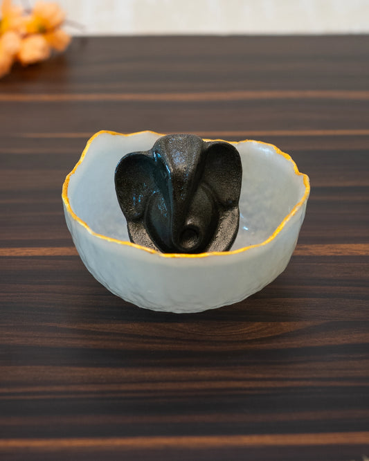 Ganesh ji with Pyrite Bowl | Buy